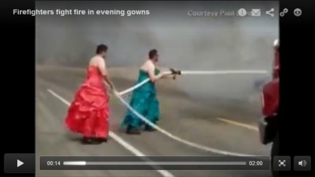 Fire fighters in drag