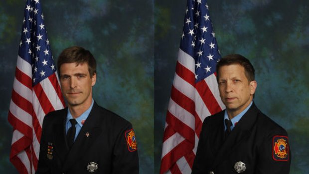 Lt. Christopher Leach and Senior Firefighter Jerry Fickes